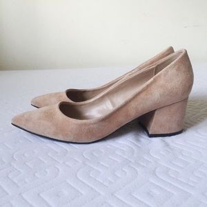 Aldo Suede Block Heel Pump